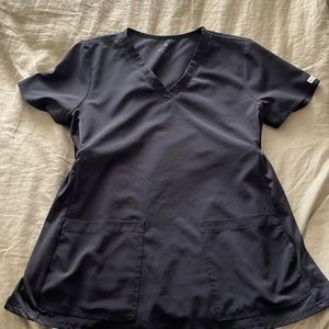 Black maternity scrub top